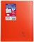 Clairefontaine 984404C - Schulheft / Heft Koverbook DIN A4+ 24x32 cm 24 Blatt 90g, französische Lineatur, Einband aus transparentem Polypropylen, robust, geheftet, Rot, 1 Stück