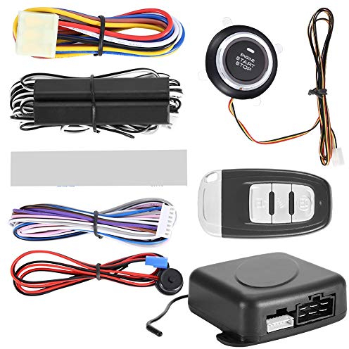 Suuonee Keyless-Entry-System, Einweg-Fernstart-Druckknopf Keyless-Entry-System-Kit 12V Car Alarm System Engine