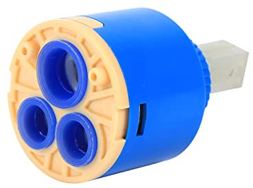 Cartuccia a dischi ceramici, 35/40mm Cartuccia ceramica Miscelatore acqua Rubinetto Controllo interno Rubinetto Valvola PP Plastica Blu Pratico(40mm)