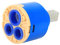 Cartuccia a dischi ceramici, 35/40mm Cartuccia ceramica Miscelatore acqua Rubinetto Controllo interno Rubinetto Valvola PP Plastica Blu Pratico(40mm)