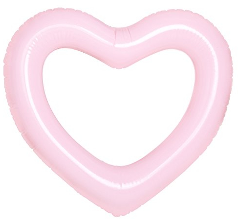 MoKo Herzförmige Schwimmring, 120CM Aufblasbare Schwimmringe Luftmatratze Schwimmreifen, Sommer Schwimmende Bett Schwimmhilfe Wasserspielzeug für Erwachsene Kinder Strand Pool Party, Rosa
