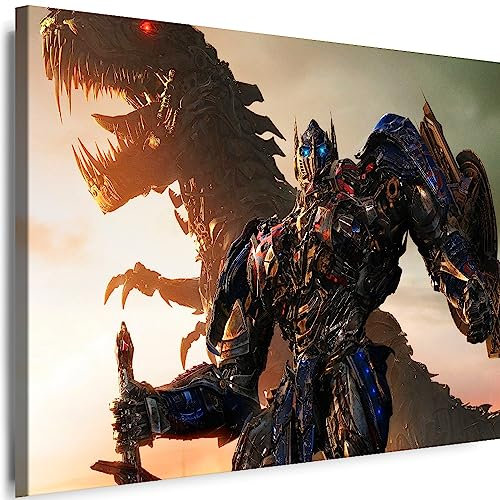 Myartstyle - Bilder Film Transformers 120 x 80 cm Leinwandbilder XXL - 1 Teilige Wandbilder Film Popular Movies Kunstdrucke w-P-2020-1119