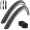 maxxi4you 2 x Schwalbe Lugano 2 28 Rennradreifen Reifen Schwarz 700 x 23C (23-622) + 2 Schwalbe Schläuche SV15 inkl. 3 Reifenheber