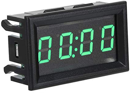 Auto Uhren, LED elektronische Digitale leuchtende Auto Uhr Uhr Zubehör Dekoration(Green)