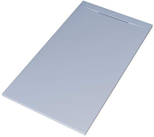 Duschtasse Marmor hellgrau RAL7035 Schiefersteinoptik Serie Barcelona Slim 3 cm Gelcoat beschichtet rutschfest