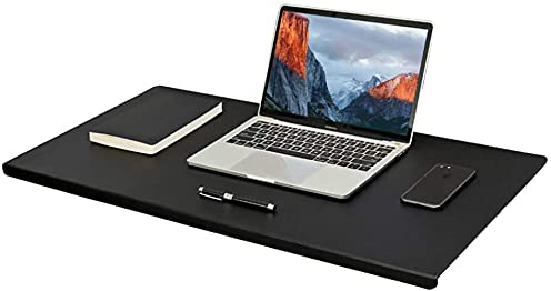 Premium-Schreibtischunterlage, großes Gaming-Mauspad mit Kantenschutz, wasserdicht, rutschfest, Leder, Schreibtischunterlage für Tastatur, Laptop, Mauspad, 80 x 40 cm, schwarz