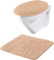 Erwin Müller Hänge-WC-Set 2-TLG. Rhodos Uni, WC-Vorlage, WC-Deckelbezug rutschhemmend beige Größe - ultraweich, extrem saugfähig, flusenarm