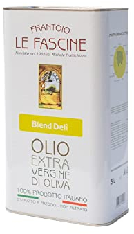 Le Fascine Blend Delì - Olio Extravergine Di Oliva 100% Italiano Estratto A Freddo Prodotto Da Olive Provenzale Ogliarola e Leccino (Latta da 3 Litri)