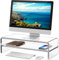 Egchi Acryl-Monitorständer, 2 Ebenen, Computer-Monitorerhöhung (45.7 x 20.3 x 14 cm), Laptop-Ständer, Desktop-Ständer für Tastatur-Aufbewahrung und Drucker-TV-Bildschirm.