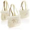 COM-FOUR® 3x Weihnachtskorb - Plüsch-Geschenkkorb in weihnachtlichem Design - X-Mas Henkeltasche - Geschenktasche für Weihnachten