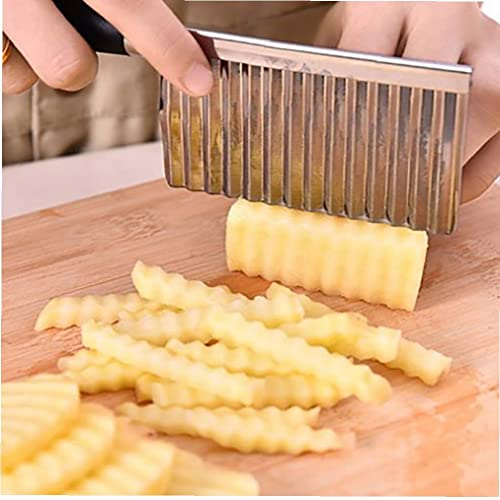 TOSSPER Acier Inoxydable Doughes De Pommes De Terre Waves Couper Trancheur Maison Cuisine Cuisine Choix De Légumes Outils De Cuisson Permet De Déchiqueter Slicers