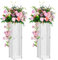 Nuptio Tafelaufsätze für Hochzeitstischvasen 2 Stück 80cm Hohe Blumenvase Kristallblumenständer für Partytischdekorationen Massenhochzeitsdekorationstisch mit Geometrischen Mittelstückständern