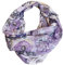 J26 Paisley Blume Rose Seide Sommer Frühling Loop Verlauf Regenbogen Rainbow Silk Uni Rundschal Schlauchschal Stola Schal leicht (Paisley Lila)