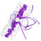 1 jarretière pour robe de mariée - Souple - Élastique - Sexy - Avec anneau de jambe - Fabriqué à la main - Pour mariage - Pour femme Violet