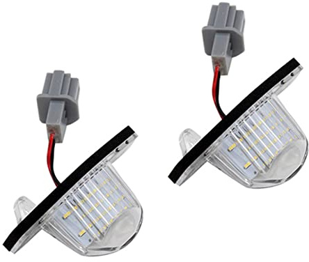 VVEDIK 2Pcs 12V SMD 18 LED Number Lamp LED Car Number License Plate Light for Honda Crv Fit Odyssey Jazz Hrv Frv CR-V Stream