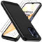 ivoler Funda para Realme C33 / C30 / Realme Narzo 50i Prime con 2 Piezas Cristal Templado, [Protección Militar] Carcasa Protectora Antigolpes, Fina Suave TPU Silicona Caso Anti-Choques Case, Negro