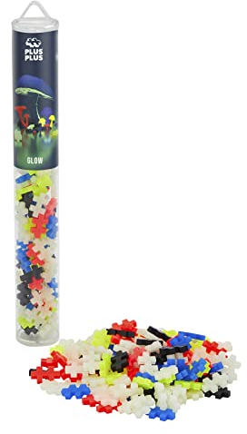 PLUS PLUS - Tube Phosphorescent de 100 pièces - Jeu de construction - PP4282