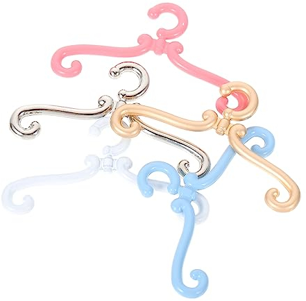 Cabilock 25 Stück Mini-Kleiderbügel Für Puppenkleider Puppenkleid-Kleiderbügel Puppenschrank-Kleiderbügel Miniatur-Puppenhaus Mini-Kleiderständer Carassosories Puppengarderobe