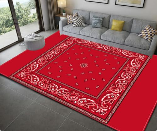 REIPOL Bandana Muster Teppich Bereich Teppich Badezimmer Bodenmatte Wohnzimmer Teppiche für Schlafzimmer Türmatte 50x80cm