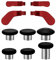 Ceozon Replacement Thumb Grips Back Paddles 10 in 1 Metal Stainless Steel Thumbsticks Back Buttons Joysticks Parts Repair Accessories Kit for Xbox One Elite Controller Series 2 Xbox One Elite (Red)