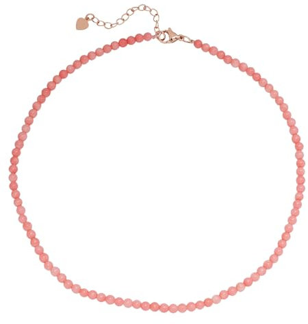 Collier De Perles Fait À La Main Pour Femmes Et Filles, Ras Du Cou, Perles De 4mm, Pierres Précieuses Naturelles, Bijoux En Cristal De Guérison, Couches Empilables (corail rose)