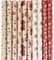 arkamii, Geschenkpapier, 10 Rollen, Kraftpapier, 2 m x 70 cm, braun, Recyclingpapier, Weihnachtsmotiv (R18)