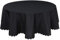 Qualitäts Tischdecke Tischtuch Textil Rund 140 cm, Tischwäsche, Schwarz