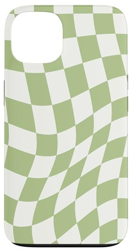 Etui kariert grün limette cool Schachbrett ästhetisches Geschenk Hülle für iPhone 13