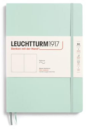 LEUCHTTURM1917 370311 Notizbuch Composition (B5), Softcover, 123 nummerierte Seiten, Mint Green, Blanko