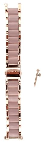 Michael Kors Bracelet de Montre pour Femmes 20mm, Acier Inoxydable Rose, Bande de Rechange Originale pour MK5896