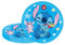 POPOYU Stitch Set di 10 piatti di carta blu per decorazioni di compleanno, stoviglie per feste di compleanno, set di stoviglie per feste di compleanno per bambini, set con piatti di carta da 7