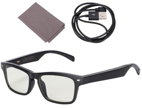 flexman Smart Brille, BT 5.0 HI FI Audio Anti Blue Linse, Wasserdichte Brille, Intelligente BT Brille mit Rauschunterdrückung Zum Musikhören und Beantworten von Anrufen