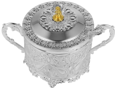 PRETYZOOM Sucrier Sucrier Turc Sucre Avec Cuillère À Sucre Et Couvercle Pot À Condiments Pot En Verre À Épices Accessoires De Bar À Récipient À Sucre Pour La Maison Et
