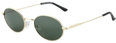ZENOTTIC Polarisierte Sonnenbrille Damen Herren Retro Oval Metall Rahmen mit UV Schutz