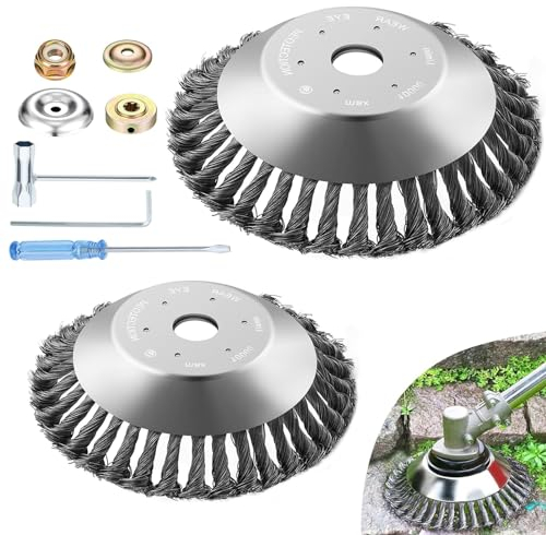 2 cepillos para desbrozadora, 25,4 mm, 2024, cepillo metálico dentado para desbrozadora, cepillo universal para desbrozadora, cepillo de maleza para desbrozadora, cepillo para maleza