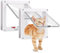 WOPPLXY 2PCS 4 Way Locking Cat Door, Large Cat Flap Easy Installation, White Pet Flap Weatherproof Cat Door for UPVC, Window, Walls and Wooden Door 26CM x 24CM