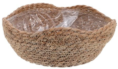 ABOOFAN Panier D'herbiers En Osier Pots De Fleurs En Paille Panier De Rangement Conteneurs De Plantes Pot De Fleurs Avec Doublure Pour Plantes D'intérieur Et D'extérieur