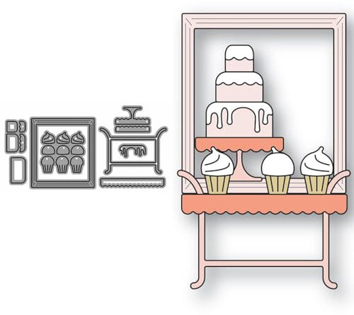 Birthday Cake Die Cuts for Card Making, Cake Stand Metal Cutting Dies for Paper Scrapbooking, DIY Stencils for Album Party Wedding Festivals Decoration