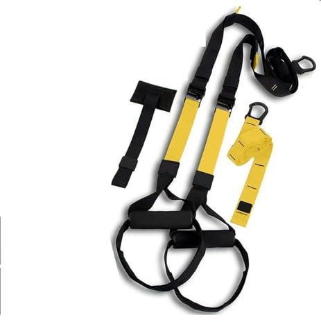 6PCS Fitness Suspension rainer- Resistance Trainer Exercise Straps with Handles - Suspension Training System Suitable for Fitness Home Workouts, Travelling, Includes Indoor & Outdoor Anchors