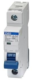 Disjoncteur unipolaire 4A courbe C 10kA MCB - IMO
