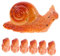 DIKACA 7St Simulierte kleine Schneckenblume bürodekoration cute Decoration Mini-Gartenfiguren Basteln Sie Miniaturschnecken Miniaturen Tiere Mini-Schnecken-Dekor Miniatur-Handwerk Harz