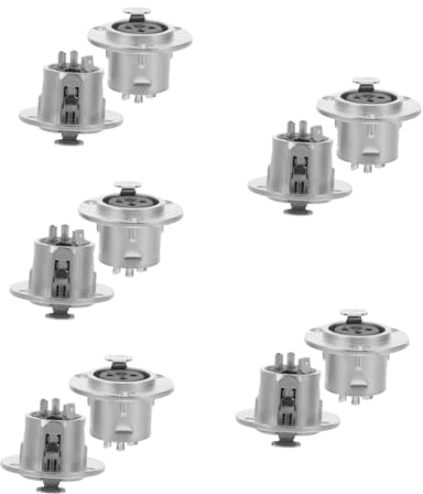 Abaodam 10 Stk Audio-Buchse socket steckdosentresor adapter steckdose Mikrofon-Steckdose Audio-Panelbuchse weiblicher Verbinder Klinkenbuchse 3-polig Mikrofonadapter Zinklegierung Silver