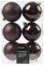 Weihnachtskugeln Kunststoff 8cm 6 Stück - klassisch & bruchsicher - Christbaumkugeln Weihnachtsbaumkugeln für Weihnachten - Christbaumschmuck & Weihnachtsbaumschmuck - Schwarze Trüffel