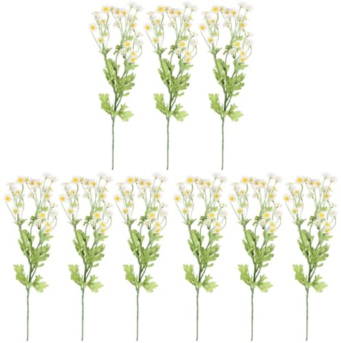LALADEFIEE 9 StüCk KüNstliche Kamille Blumen Deko Lebensnahe Wohnkultur FüR Wohnzimmer Und Feierlichkeiten Langlebig Pflegeleicht Blumenarrangement FüR Hochzeit Und Zuhause
