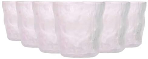 TRESV Set de 6 Vasos de cristal agua de Transparente, Vasos de Agua y Bebidas Alcohólicas, Aptos para Lavavajillas (Vaso Transparente 270ml)