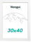 NOOGUI Cadre A3 Bois Blanc | Avec Plexiglas Antireflet | Format A3 pour Photos Diplômes Posters ou Décoration Murale | Vertical et horizontal | 30x40 Cm