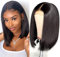 Natürliche Brasilianische Perücke für Frauen Straight 4X4 Lace Frontal Human Hair Wig 8 Zoll Natural Women's Wig Lace Bob Wig Human Hair Natural Short Smooth Color Black