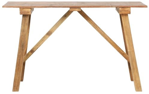 HEFZGDB Konsolentisch 130x40x80 cm Altholz Massiv Esstisch Beistelltisch Couch Stubentisch Beistelltisch Sofa für Wohnbereich Balkon Speisesaal Arbeitszimmer