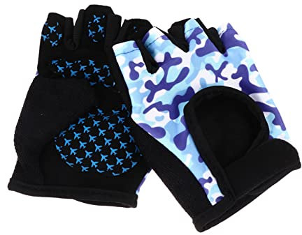 Ipetboom 1 Paar Halbfingerhandschuhe für Fahrrad Finger leicht fingerlos Hälfte dünn Radfahren Fahrhandschuhe für Kinderhandschuh Verbundwerkstoff