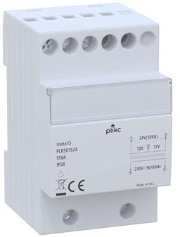 Plikc Meta - Transformador para timbres (12-24 V/15 VA - 30 VA)